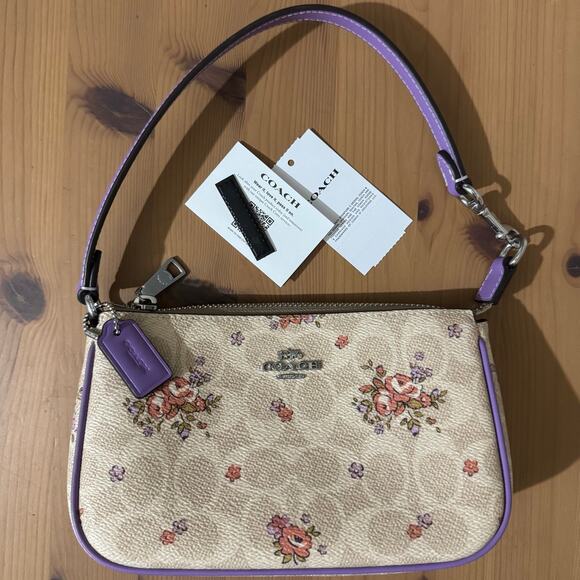 ❤️ Coach Nolita 19 In Signature Canvas With Floral Print - Picture 1 of 13